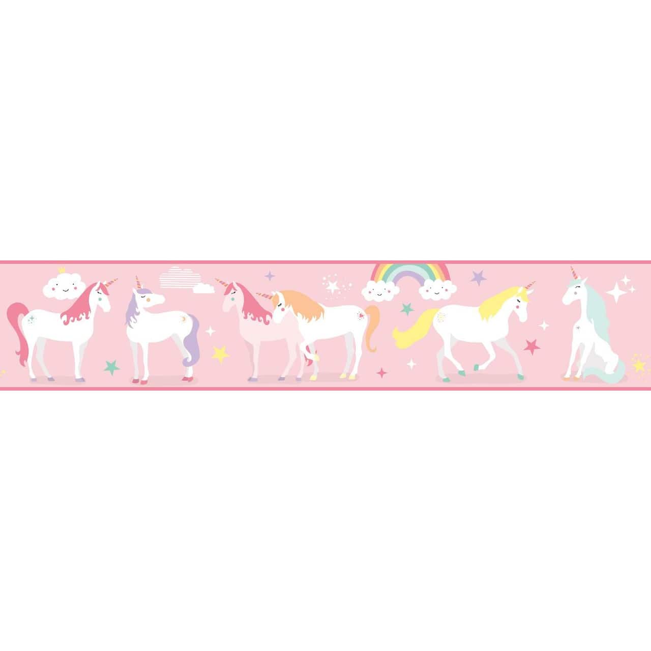 RoomMates Magical Unicorn Peel & Stick Wallpaper Border